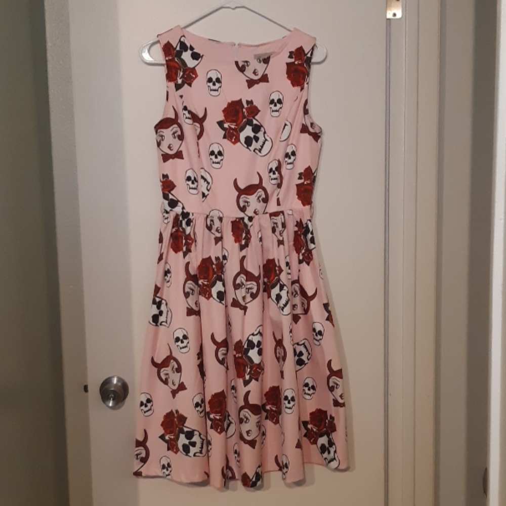 Lindy Bop Skull and Devil Swing dress